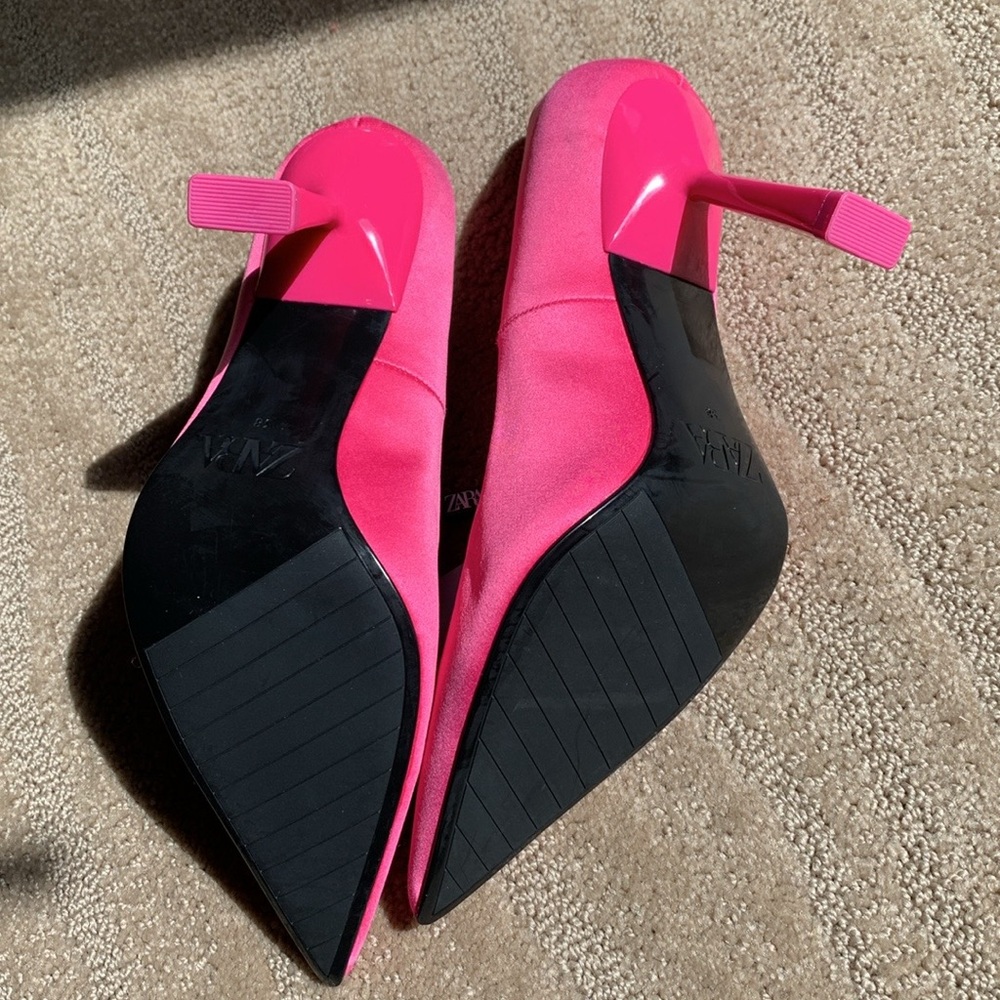 Zara Satin‎ Pointed Stiletto Heels - Picture 13 of 13